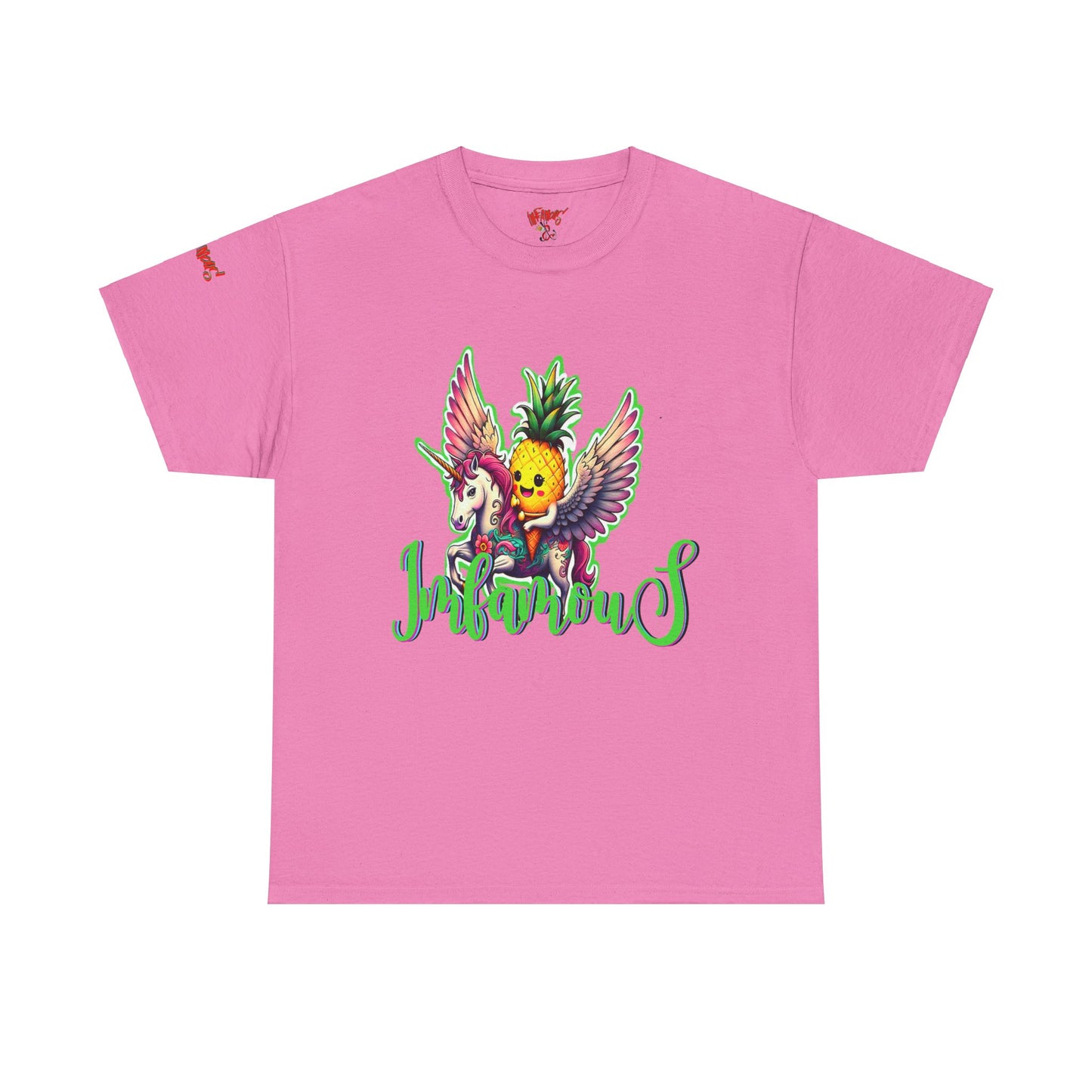 Graphic Tee Unipineapple Flying on Unicorn Heavy Cotton T-shirt
