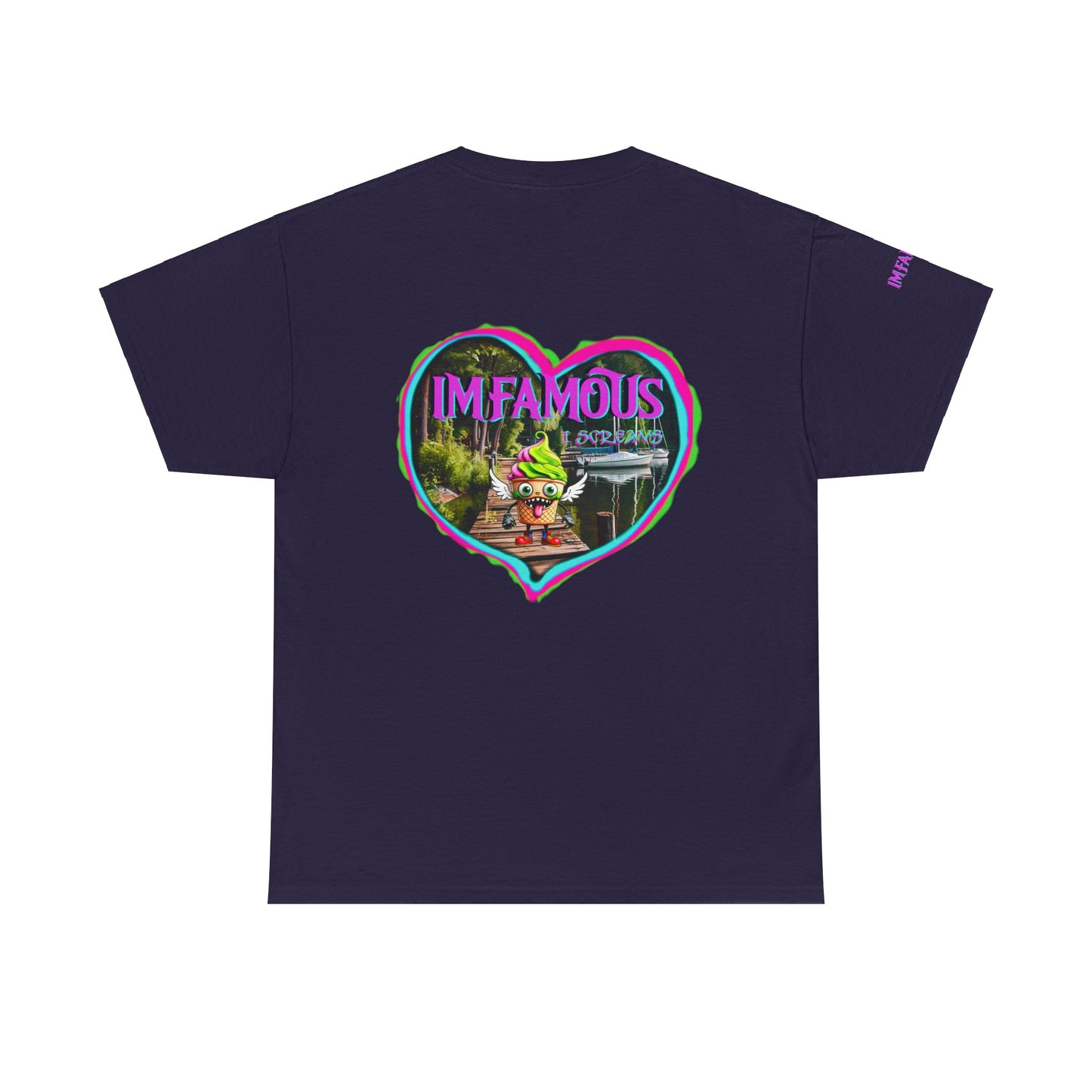 Premium Graphic T-Shirt - I Love Imfamous I-Screams Premium Unisex Heavy Cotton Tee