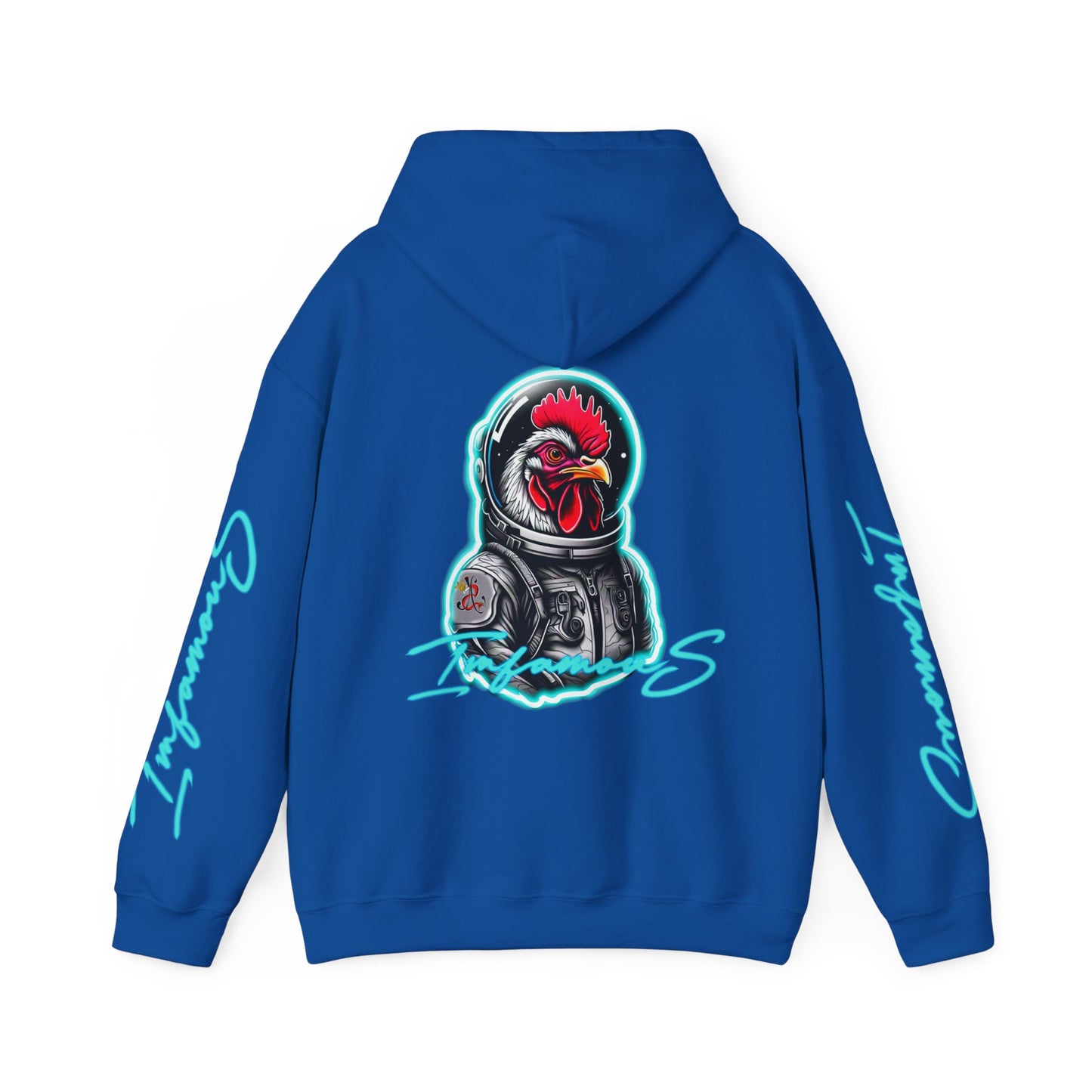 Hooded Sweatshirt - Imfamous Mr Madcock Spacecock Design