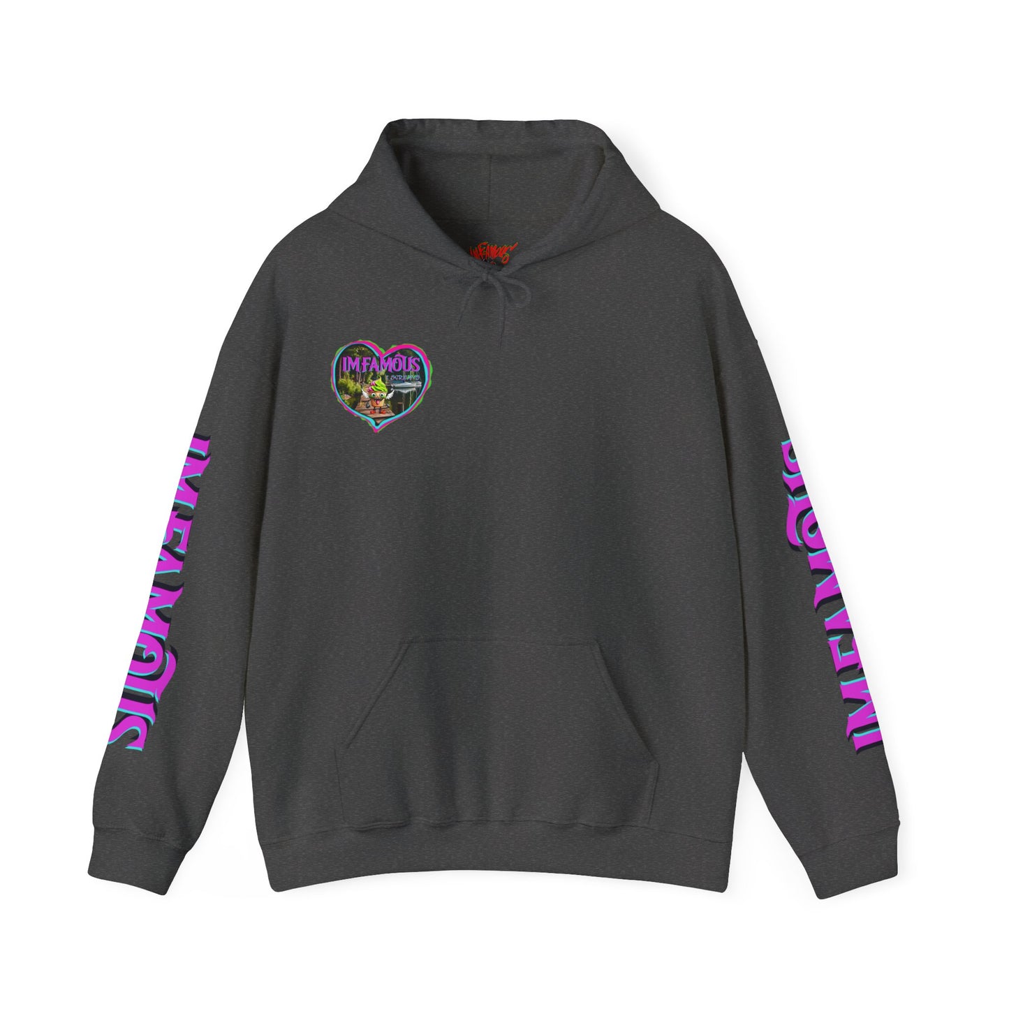 Premium Unisex Heavy Blend™ Hooded Sweatshirt - I love Imfamous i-screams design