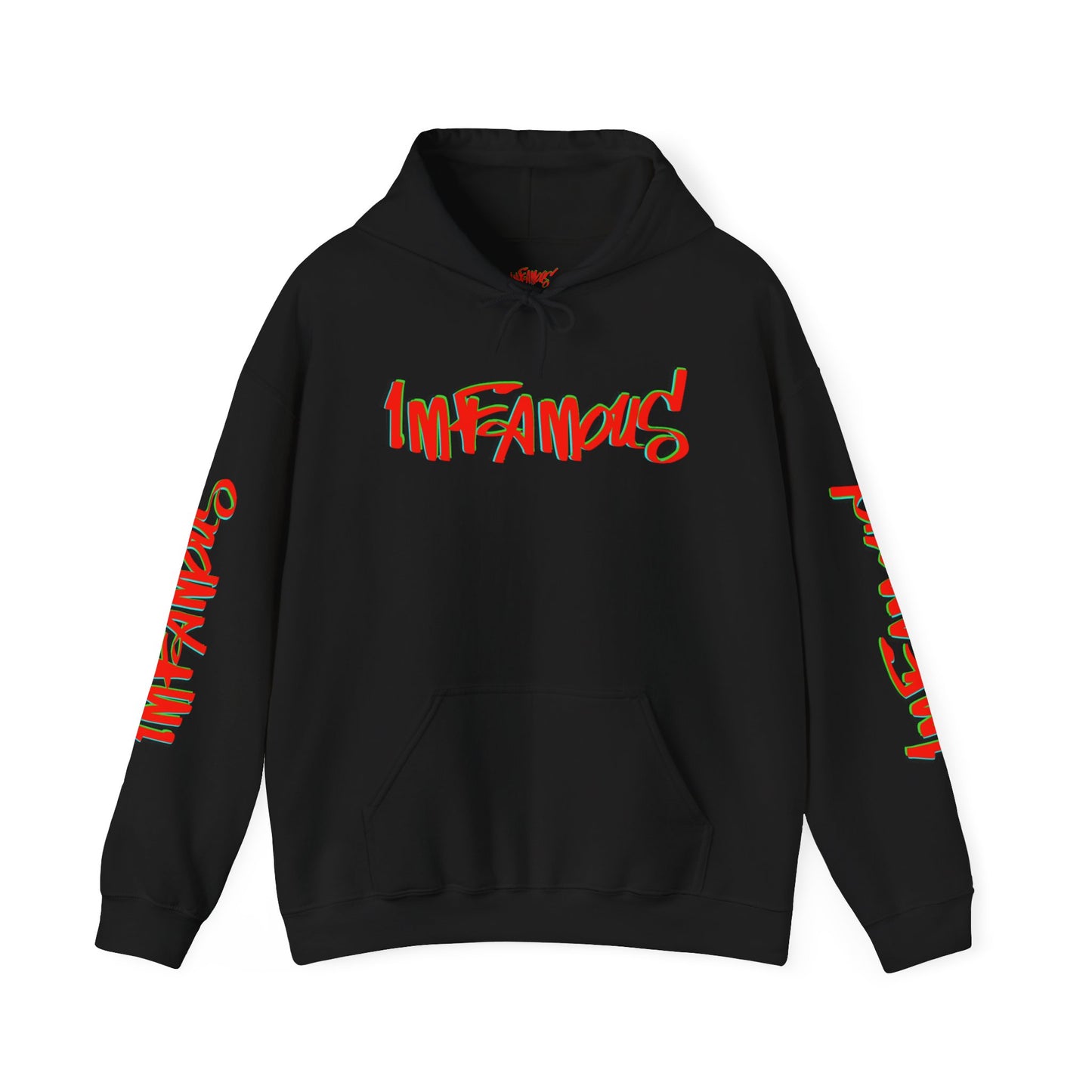 Premium Hooded Sweatshirt - Imfamous Irish Leprechaun on Skateboard Design