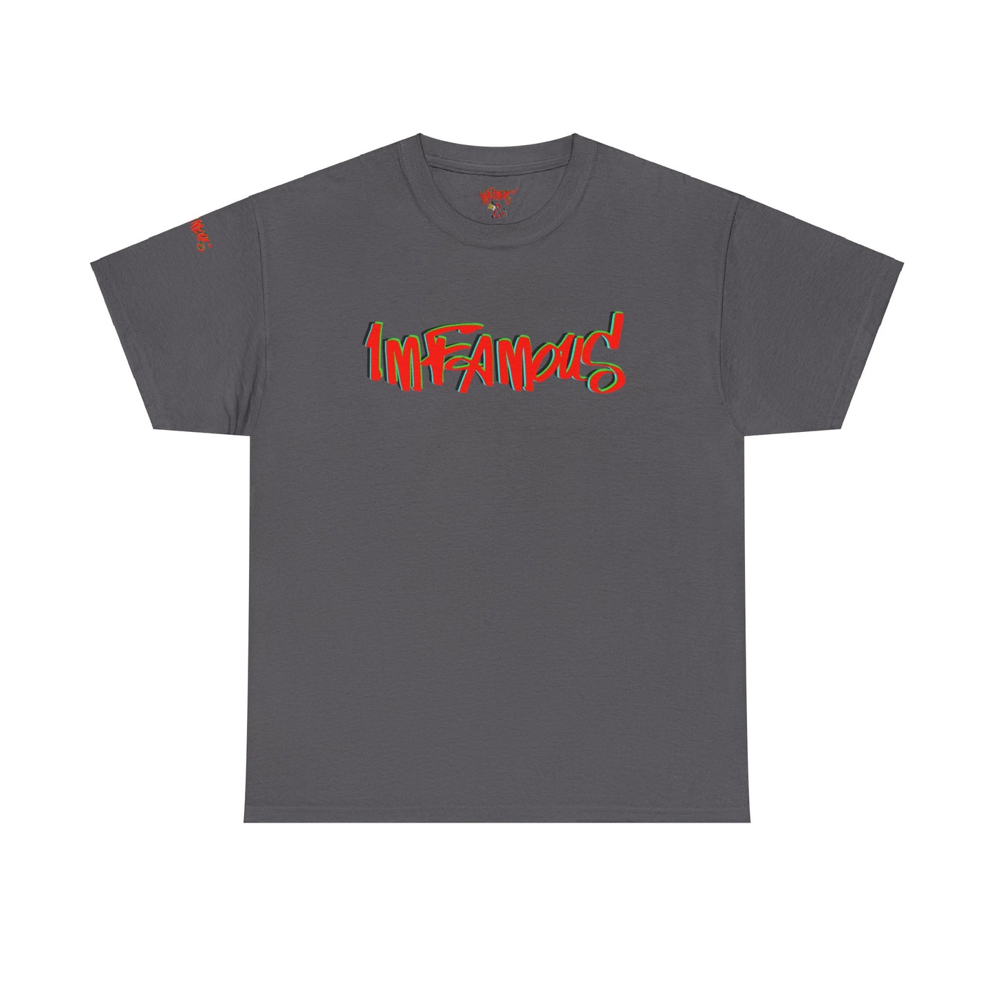 Premium graphic T-shirt - Imfamous halloween logo Design