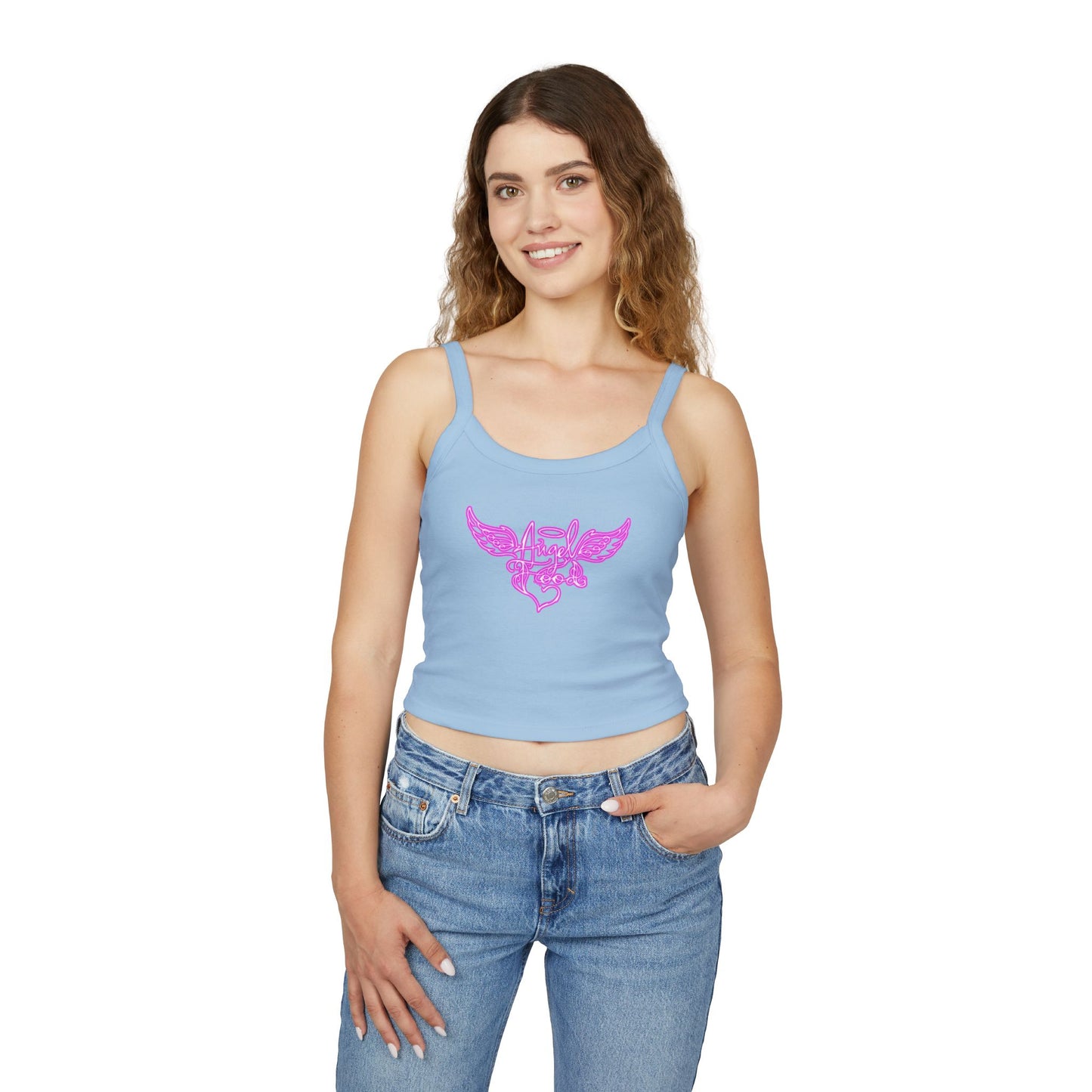 Angel Wings Tank Top, Trendy Spaghetti Strap Top for Festivals, Cute Summer Outfits, Gift for Her, Casual Wear