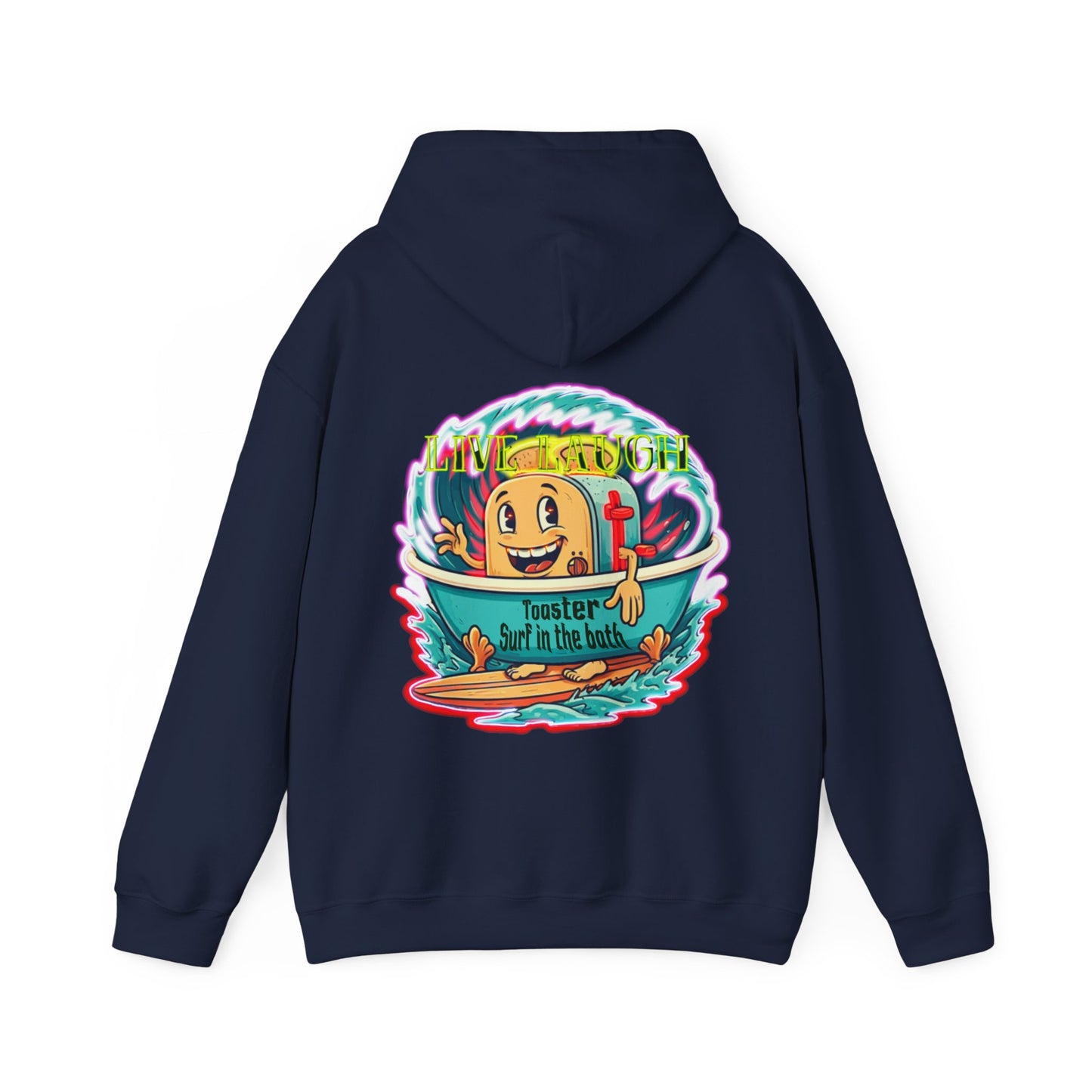 Premium hooded sweatshirt - Funny live laugh Toaster Surf in a bath