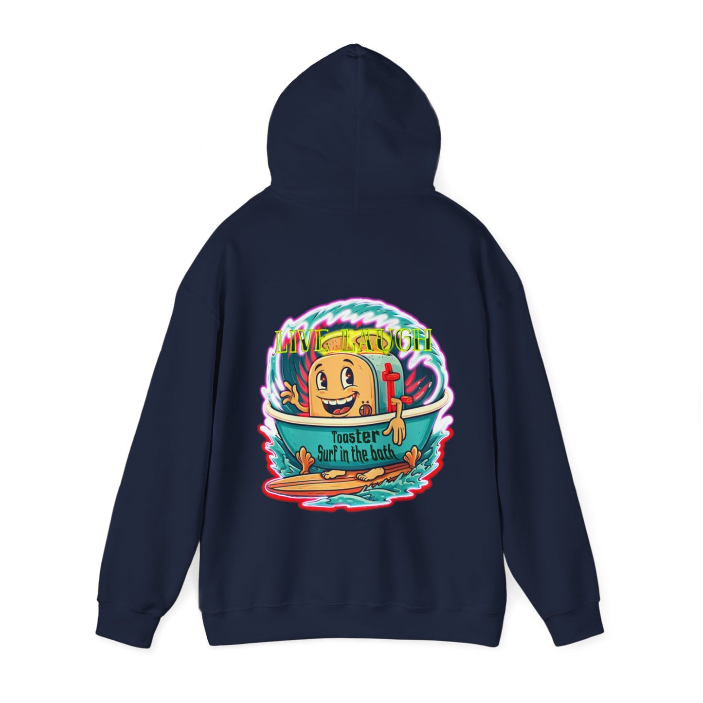 Premium hooded sweatshirt - Funny live laugh Toaster Surf in a bath