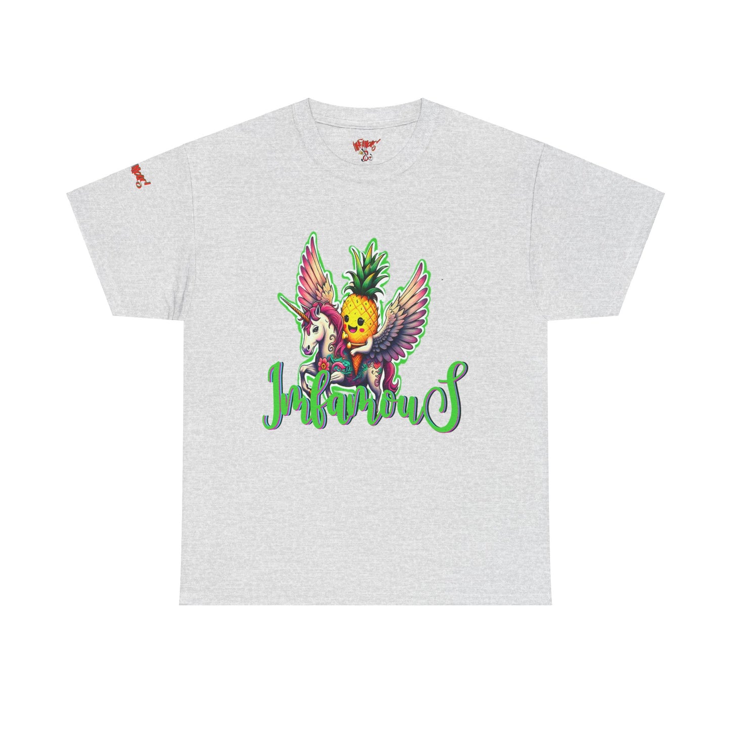 Graphic Tee Unipineapple Flying on Unicorn Heavy Cotton T-shirt