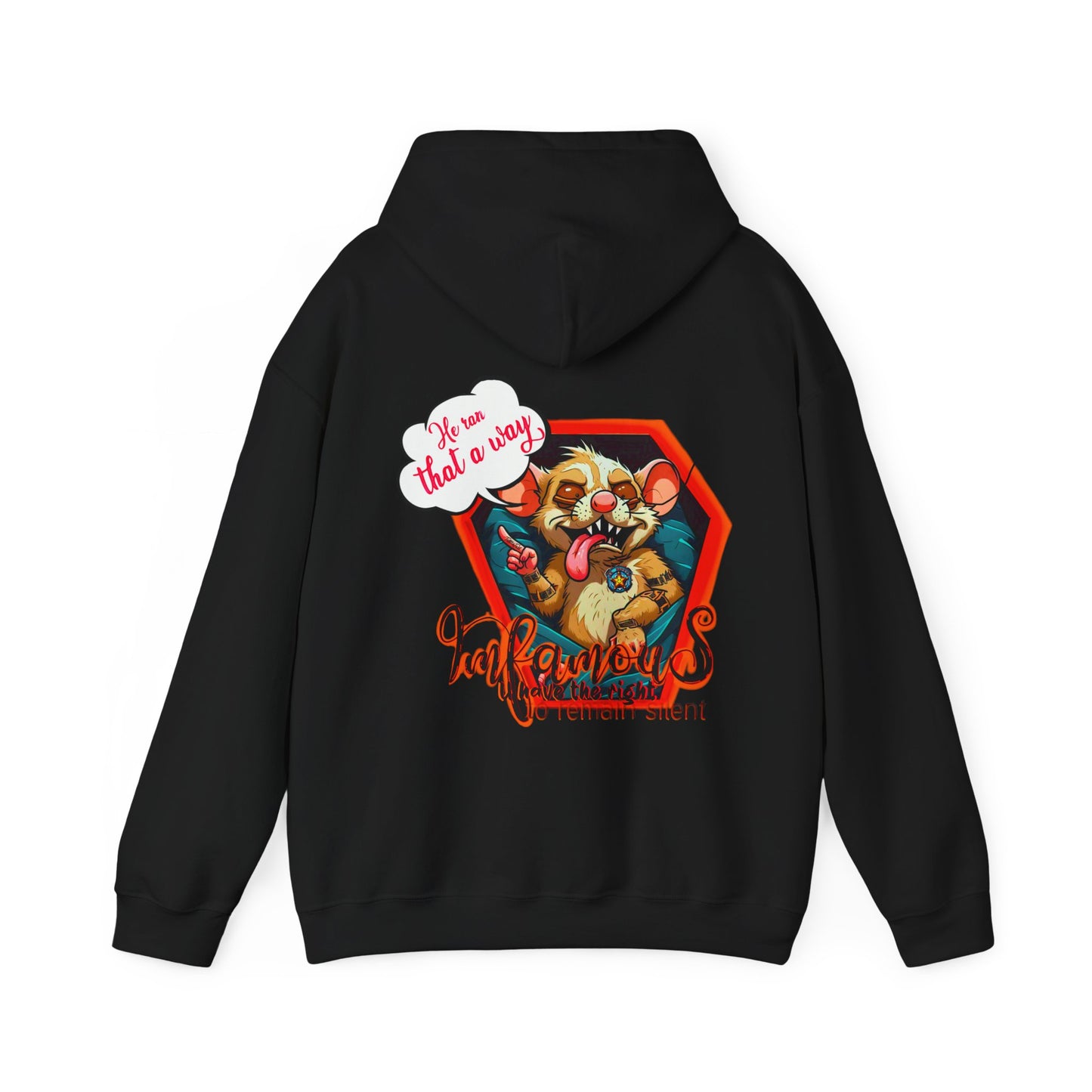 连帽运动衫 - Imfamous Dead Rat Design