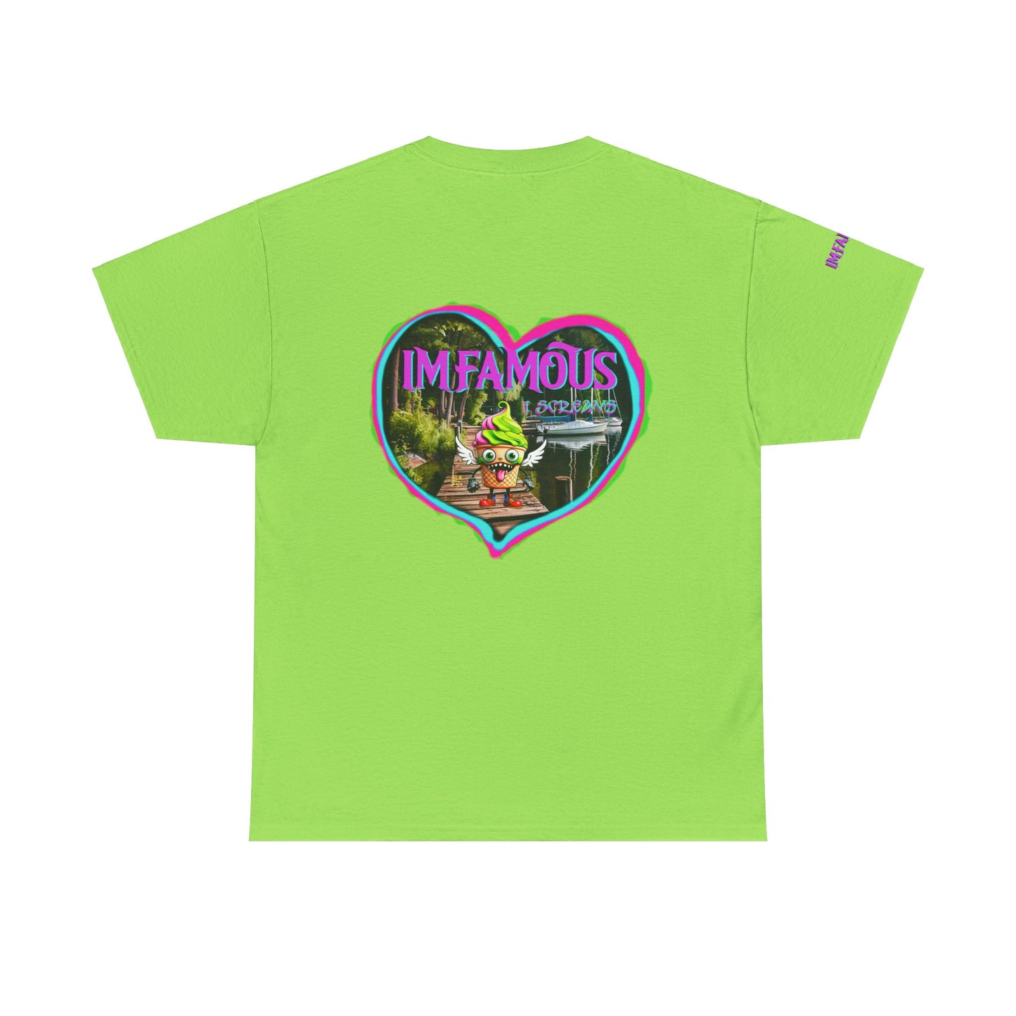 Premium Graphic T-Shirt - I Love Imfamous I-Screams Premium Unisex Heavy Cotton Tee