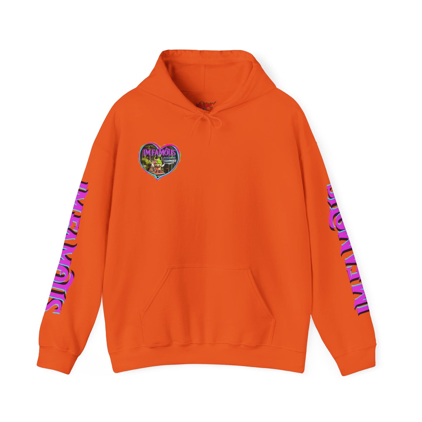 Premium Unisex Heavy Blend™ Hooded Sweatshirt - I love Imfamous i-screams design