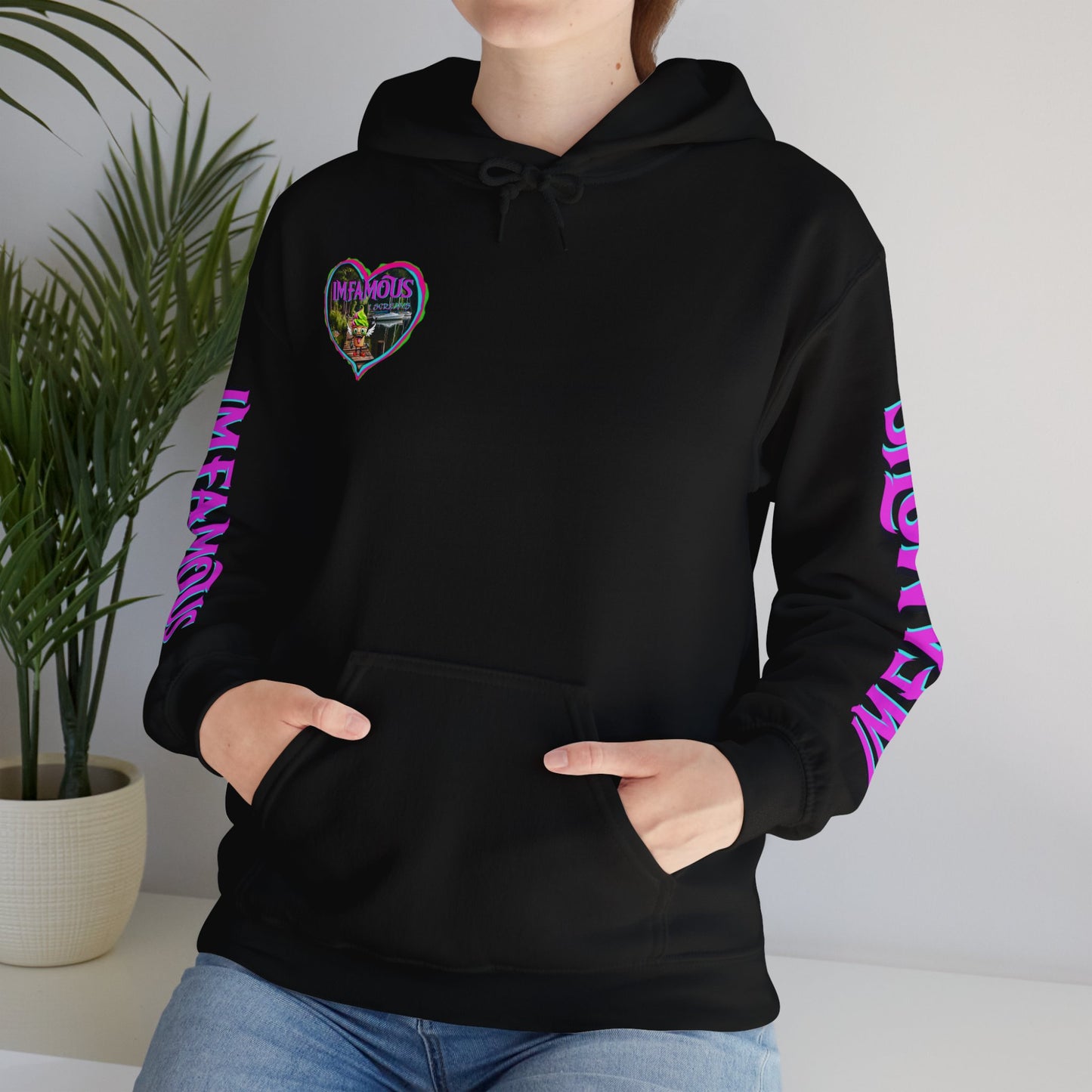 Premium Unisex Heavy Blend™ Hooded Sweatshirt - I love Imfamous i-screams design