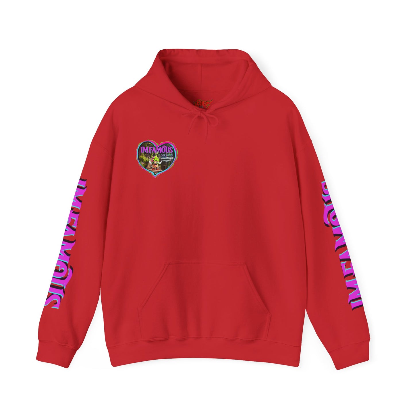 Premium Unisex Heavy Blend™ Hooded Sweatshirt - I love Imfamous i-screams design