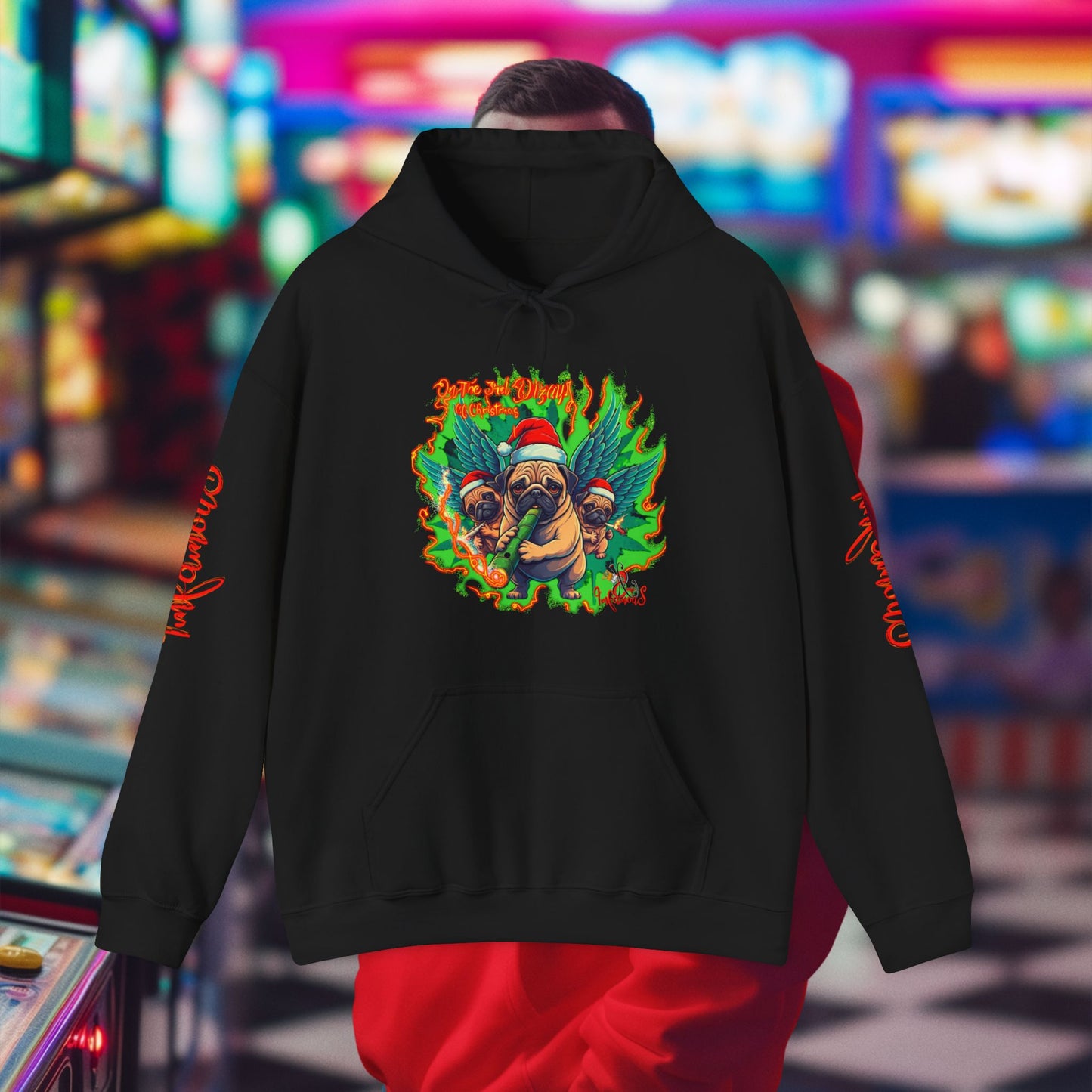 Premium hooded sweatshirt- Imfamous Pug Life
