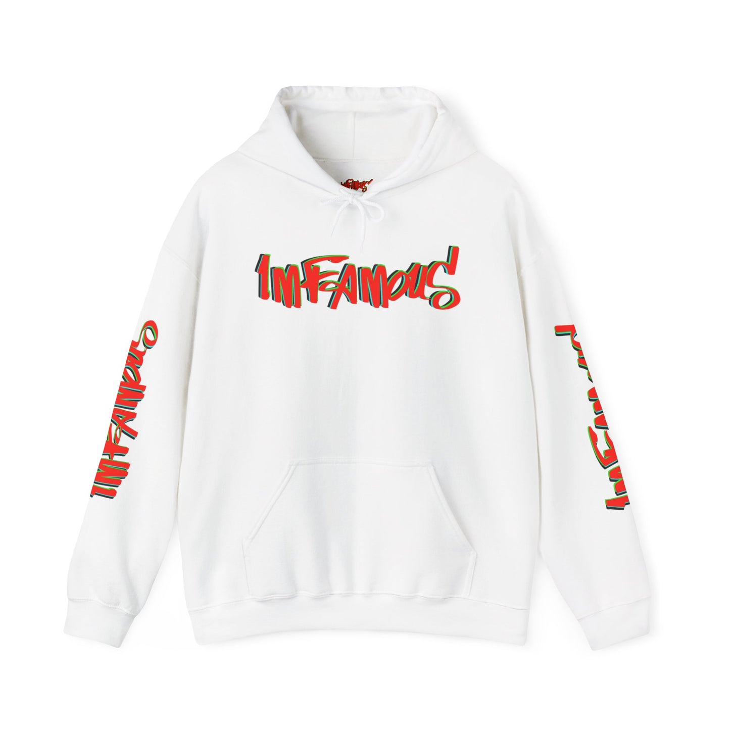 Premium Hooded Sweatshirt - Imfamous Irish Leprechaun on Skateboard Design