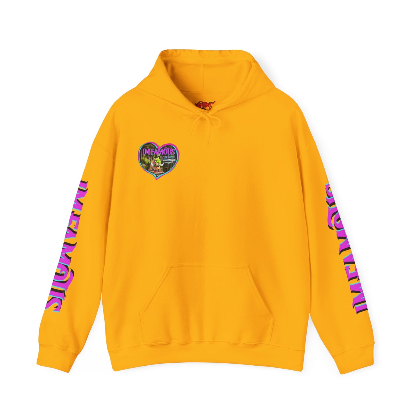 Premium Unisex Heavy Blend™ Hooded Sweatshirt - I love Imfamous i-screams design