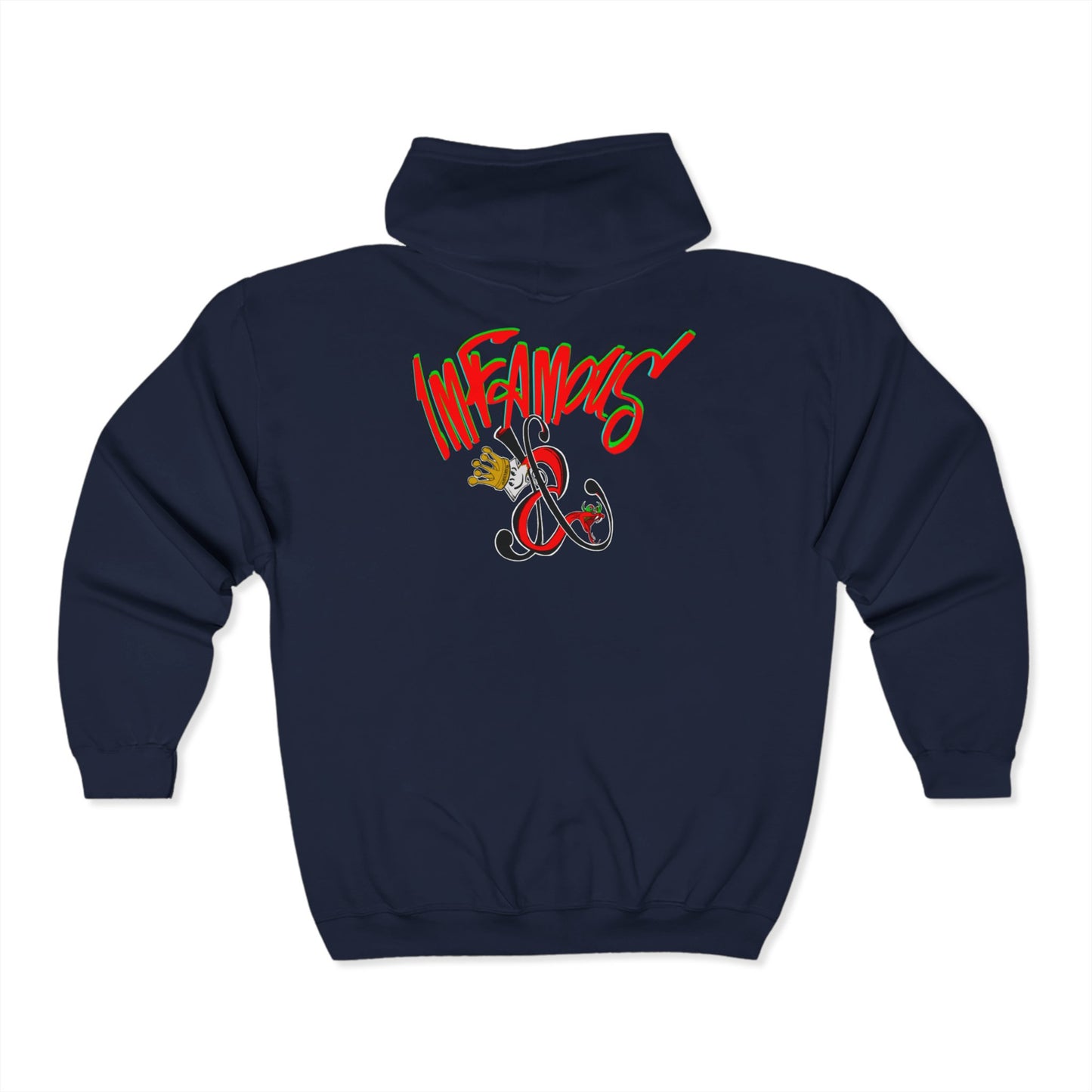 Premium Full Zip Hooded Sweatshirt - Imfamous logo