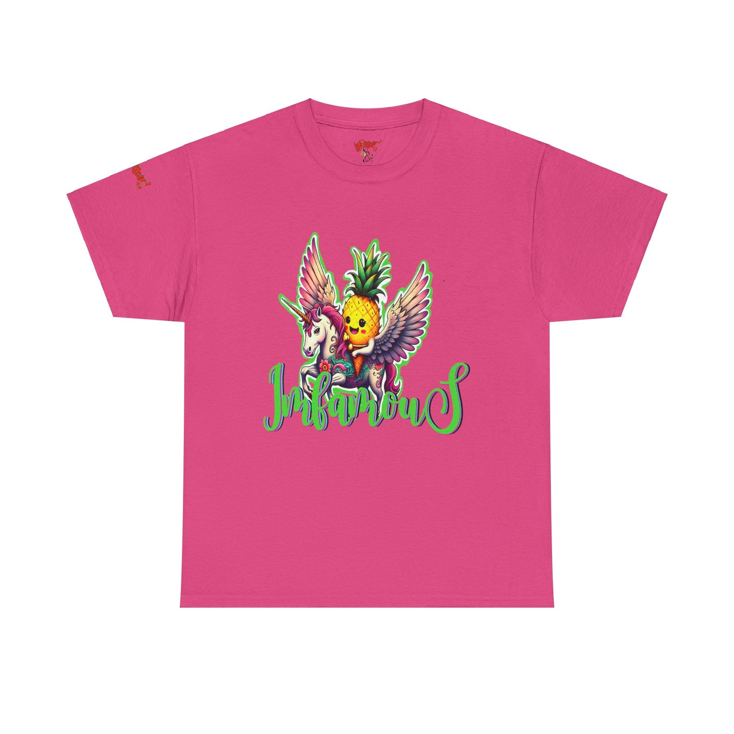 Graphic Tee Unipineapple Flying on Unicorn Heavy Cotton T-shirt