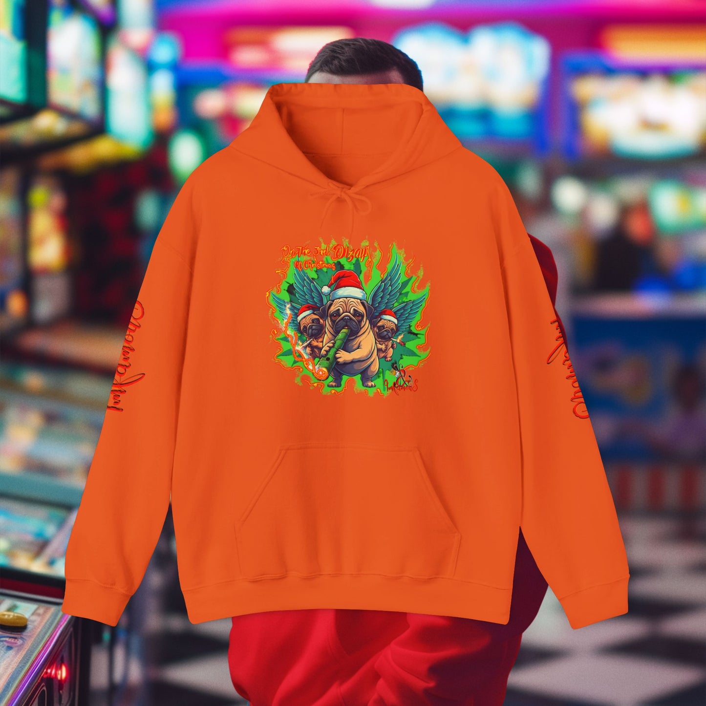 Premium hooded sweatshirt- Imfamous Pug Life