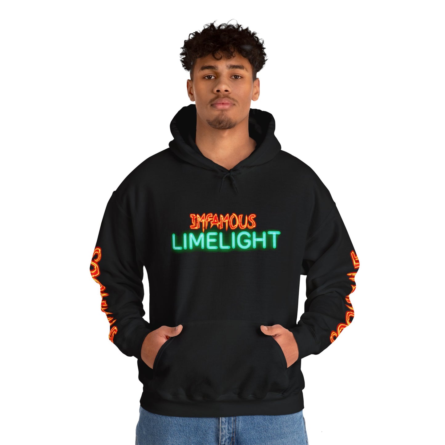 Premium Hooded Sweatshirt - Imfamous Limelight Design