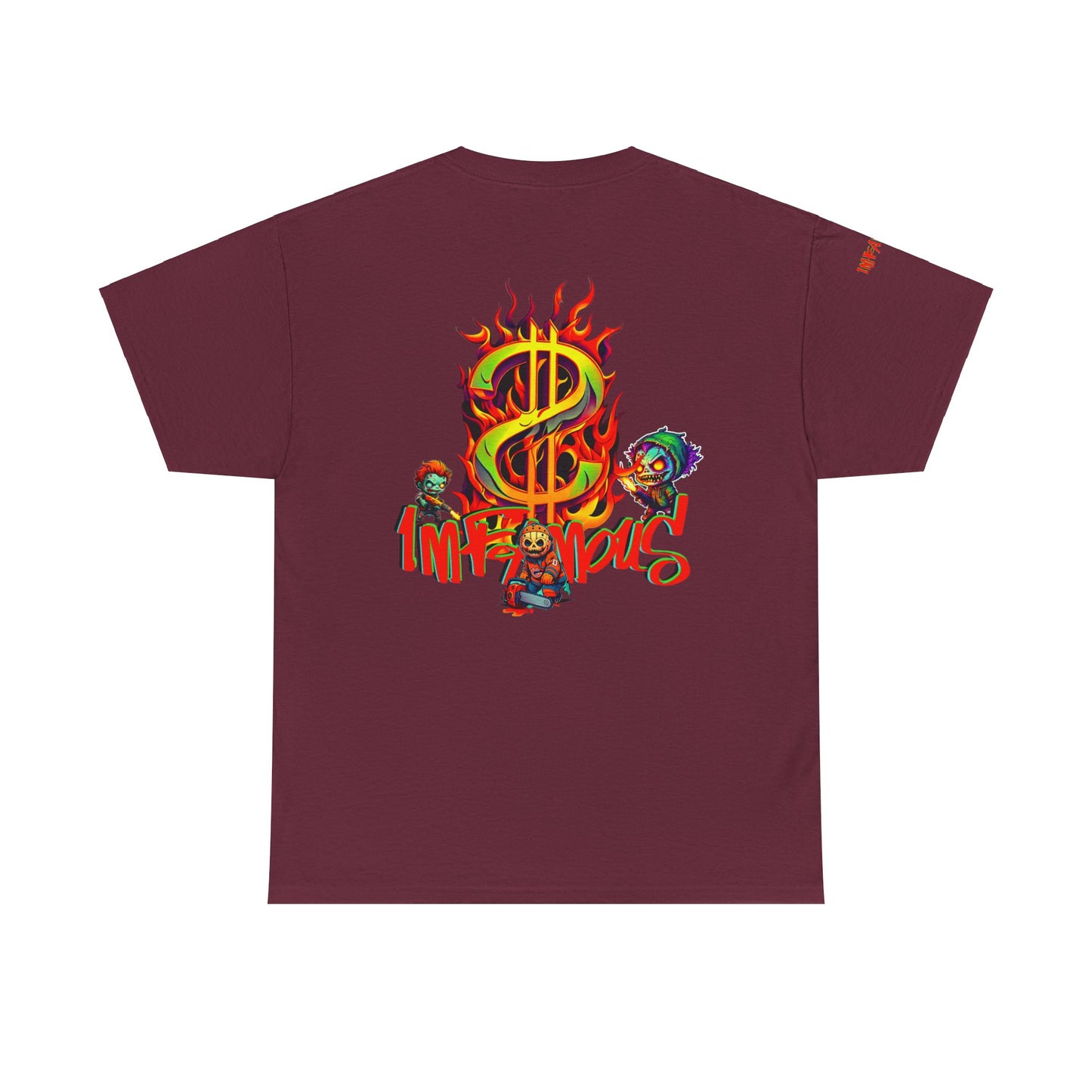 Premium graphic T-shirt - Imfamous halloween logo Design