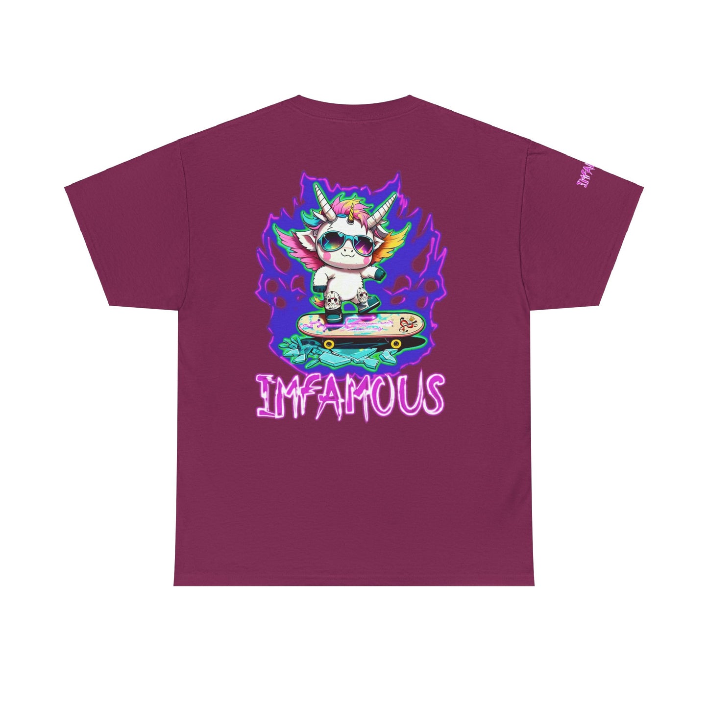 Camiseta gráfica premium: Imfamous Unicorn Breaking The Glass Design #2 (Diseño n.° 2 del famoso unicornio rompiendo el cristal)