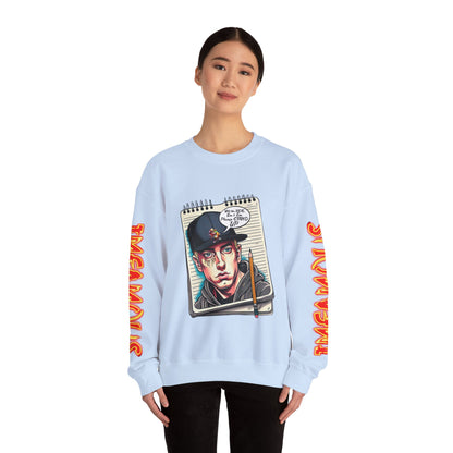 Street Art Crewneck Sweatshirt, Urban Style Sweatshirt, Graphic Hoodie, Casual Wear, Unique Gift for Artists, Streetwear