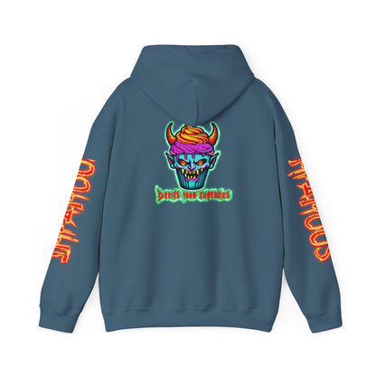 Premium Hooded Sweatshirt Devils Food Cupcake Design #5