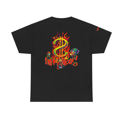 Premium graphic T-shirt - Imfamous halloween logo Design