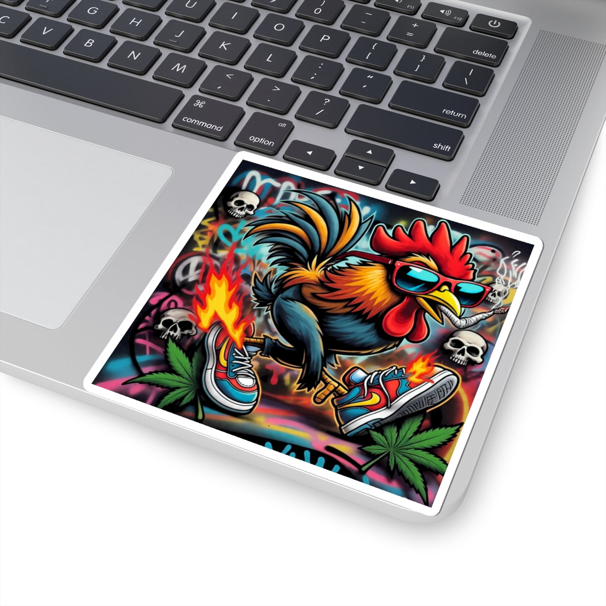 Sticker: Funny Rooster Smoking Weed