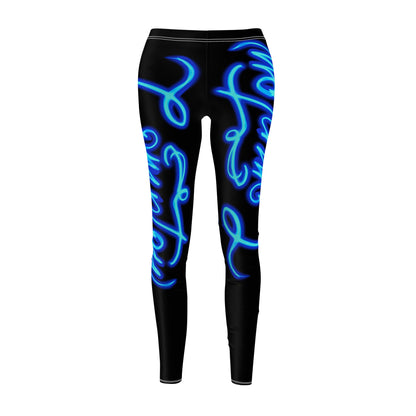 Glow in the Dark High Waisted Yoga Leggings, Stylish Gym Pants for Workout, Activewear, Fitness Leggings, Gift for Her,