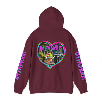 Premium Unisex Heavy Blend™ Hooded Sweatshirt - I love Imfamous i-screams design