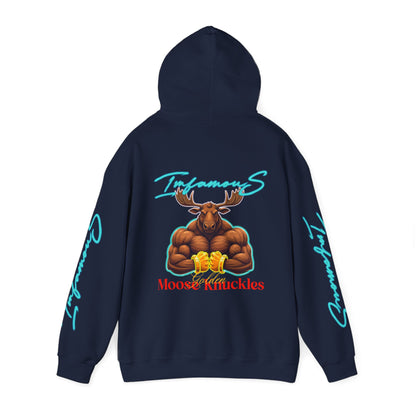 Premium Hooded Sweatshirt - Imfamous Golden Moose Knuckles Design
