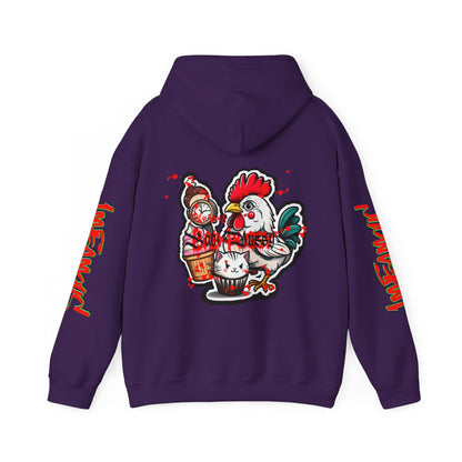 Sudadera con capucha con el famoso diseño de Bad Pussy Cat - Unisex