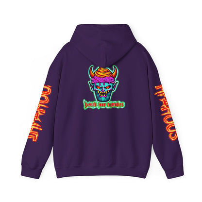 Premium Hooded Sweatshirt Devils Food Cupcake Design #5