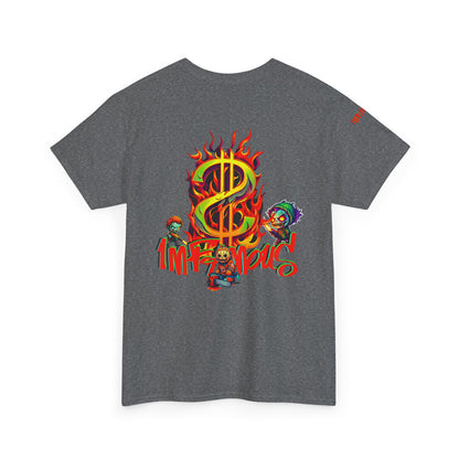 Premium graphic T-shirt - Imfamous halloween logo Design
