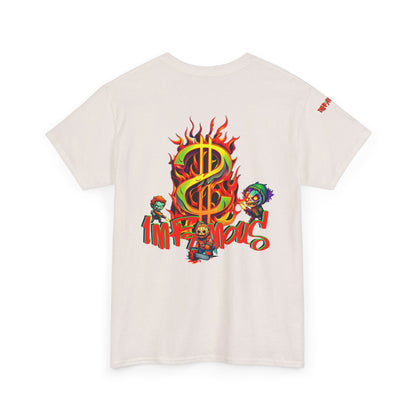 Premium graphic T-shirt - Imfamous halloween logo Design