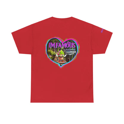 Camiseta unisex de algodón grueso I Love Imfamous I-Screams
