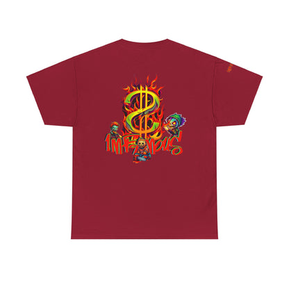 Premium graphic T-shirt - Imfamous halloween logo Design