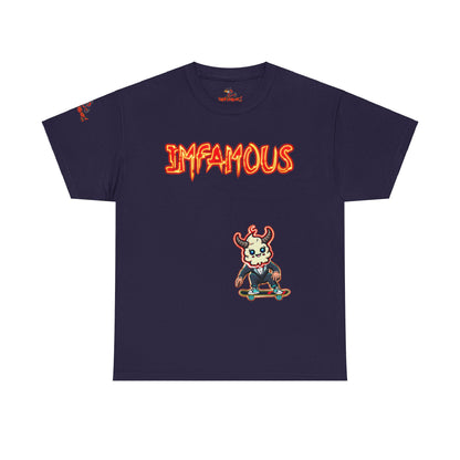 Imfamous jumpin Sad Shit premium graphic Tee - Imfamous Jumping Sad Shit Design