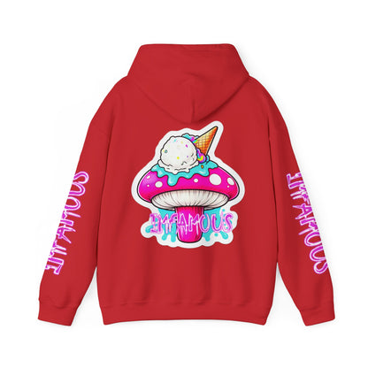 Premium Hooded Sweatshirt - Imfamous Ice Cream Psychedelic Mushroom Tip Design