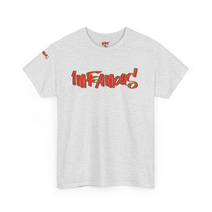 Premium graphic T-shirt - Imfamous halloween logo Design
