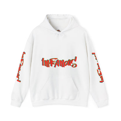 带有 Imfamous 品牌徽标的连帽运动衫