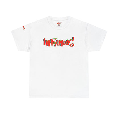 Premium graphic T-shirt - Imfamous halloween logo Design
