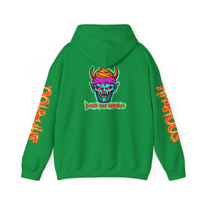 Premium Hooded Sweatshirt Devils Food Cupcake Design #5