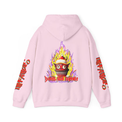 Premium Hooded Sweatshirt - Imfamous Devils Food Cupcake Design
