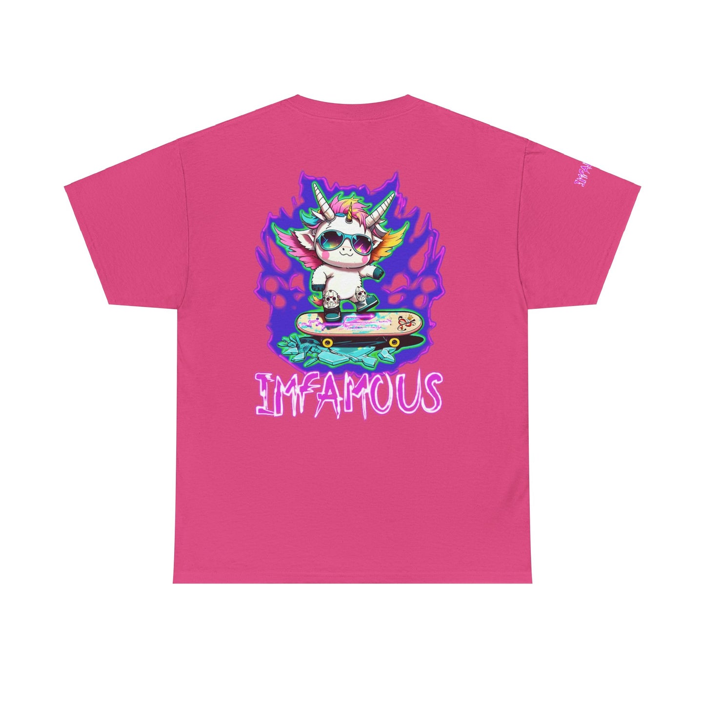 Camiseta gráfica premium: Imfamous Unicorn Breaking The Glass Design #2 (Diseño n.° 2 del famoso unicornio rompiendo el cristal)