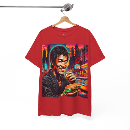 Retro Foodie Unisex Tee - Vibrant impersanation Art, Casual Wear, Gift for Food Lovers, Comic Con Fashion, funny king of Kung fu Tee