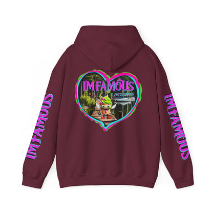 Premium Unisex Heavy Blend™ Hooded Sweatshirt - I love Imfamous i-screams design