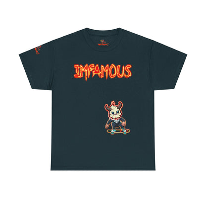 Imfamous jumpin Sad Shit premium graphic Tee - Imfamous Jumping Sad Shit Design