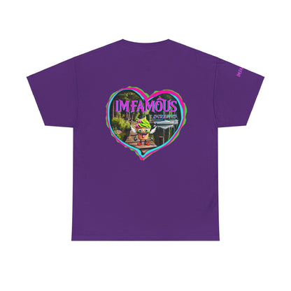 Camiseta unisex de algodón grueso I Love Imfamous I-Screams