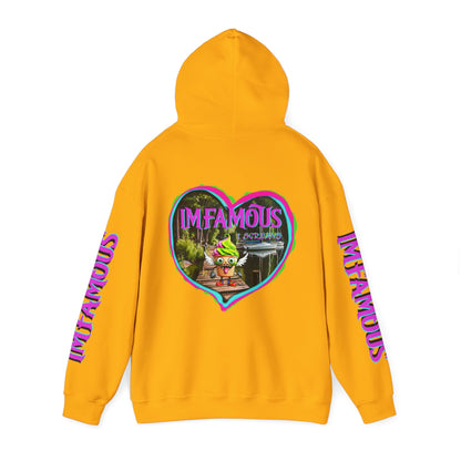 Premium Unisex Heavy Blend™ Hooded Sweatshirt - I love Imfamous i-screams design